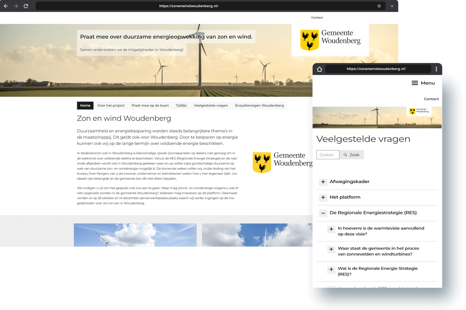 Projectwebsite Woudenberg